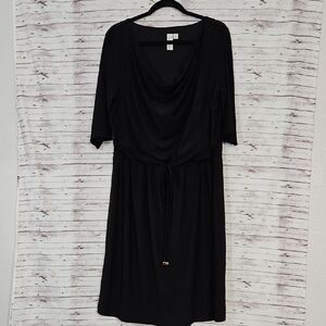 Emma & Michele Black Midi Dress